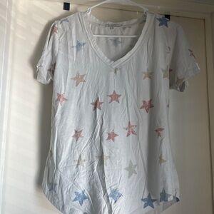 Z Supply White Tee with Star Accents
